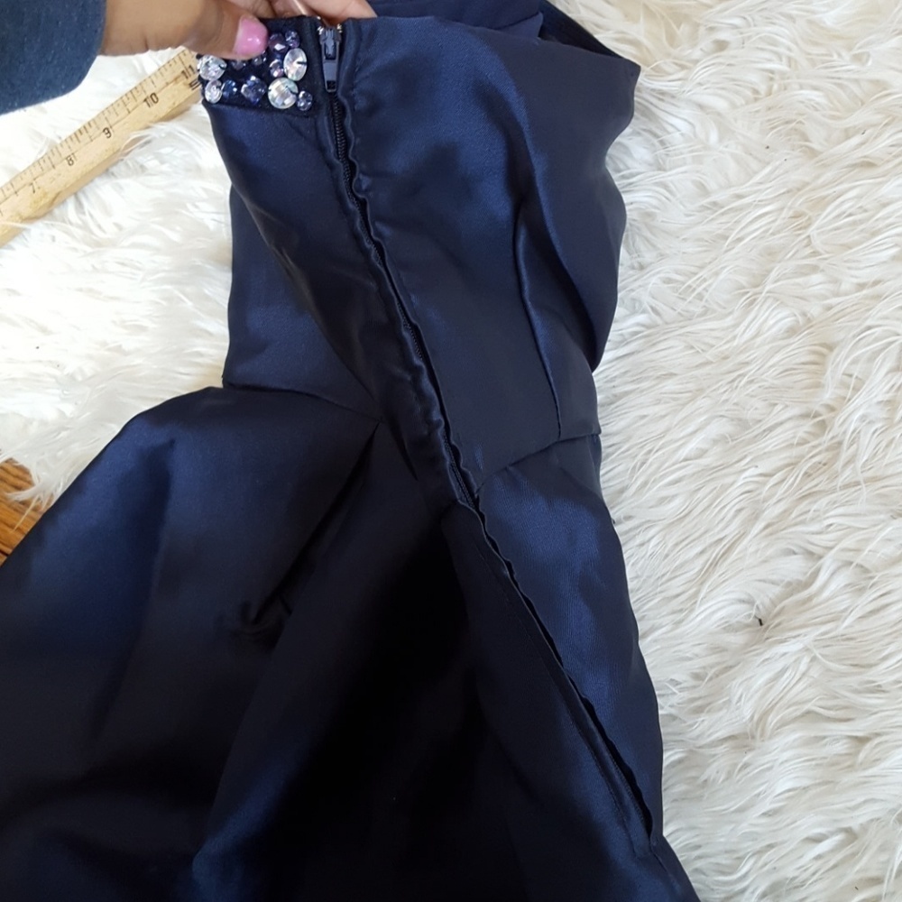 navy blue one strap dress size 3 new - Picture 8 of 8